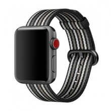 Strap for Apple Watch 42mm new canvas band black-min